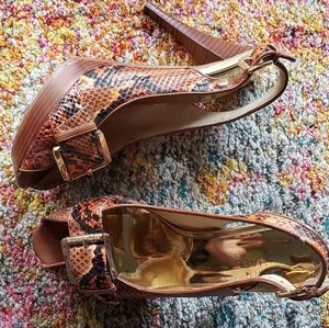 Michael Kors snake animal print sandals